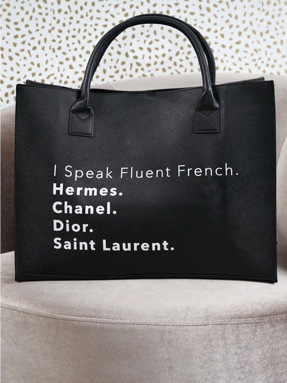 I Speak Fluent French large Tote Bag - LATC